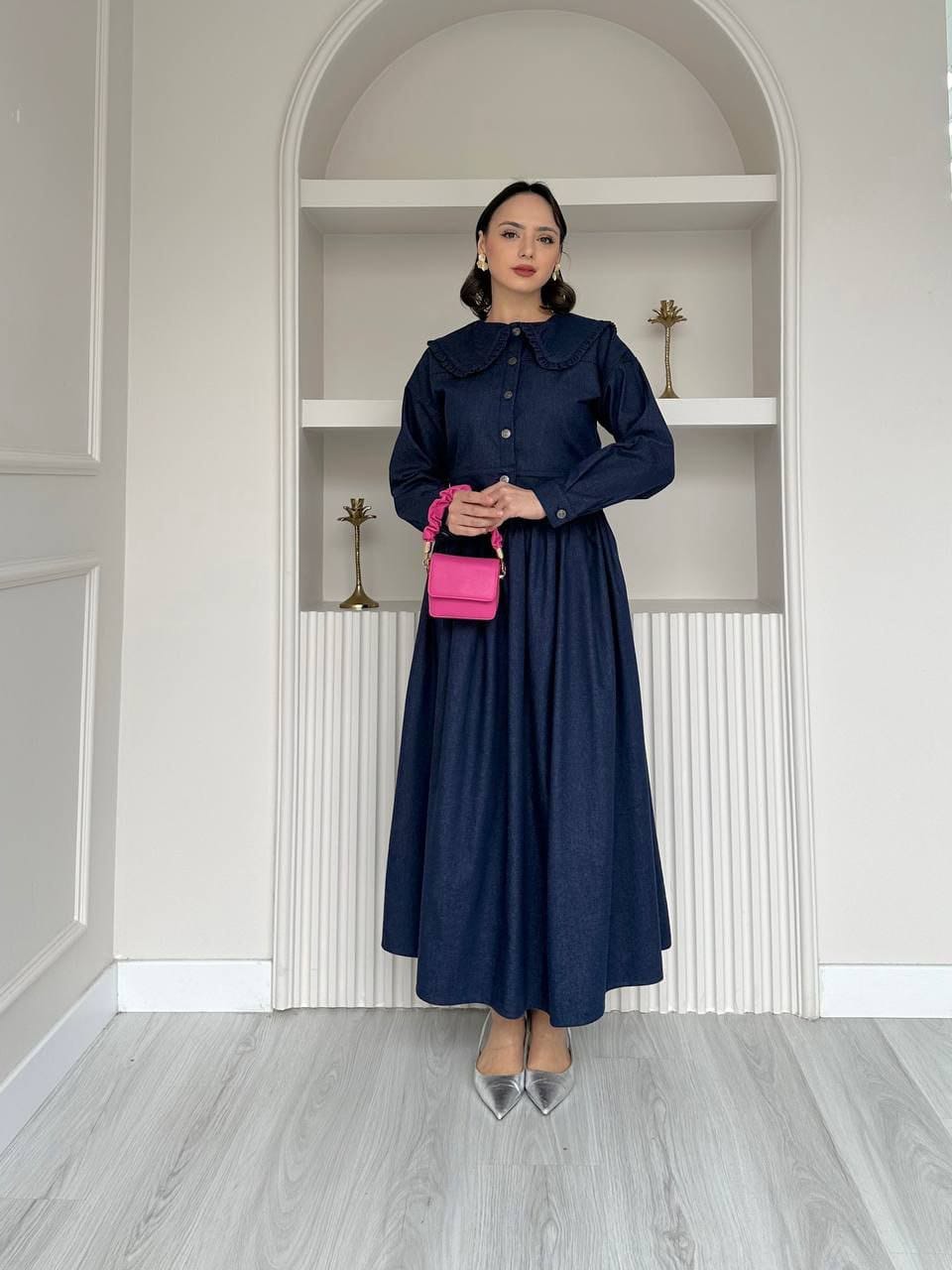 Ensemble Jupe & Veste à Col Volanté