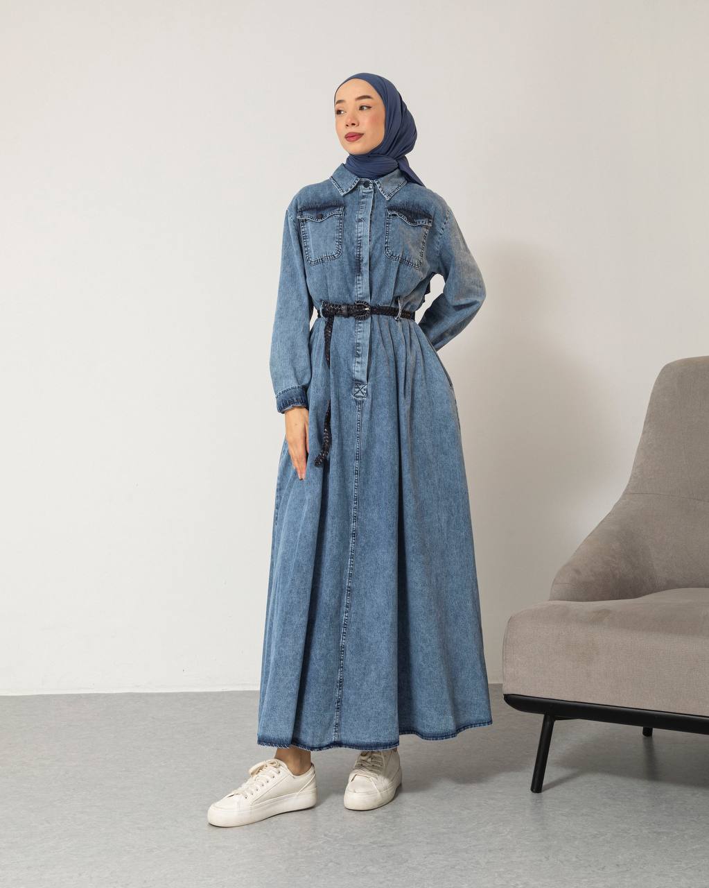 Robe Chemise Longue en Jean