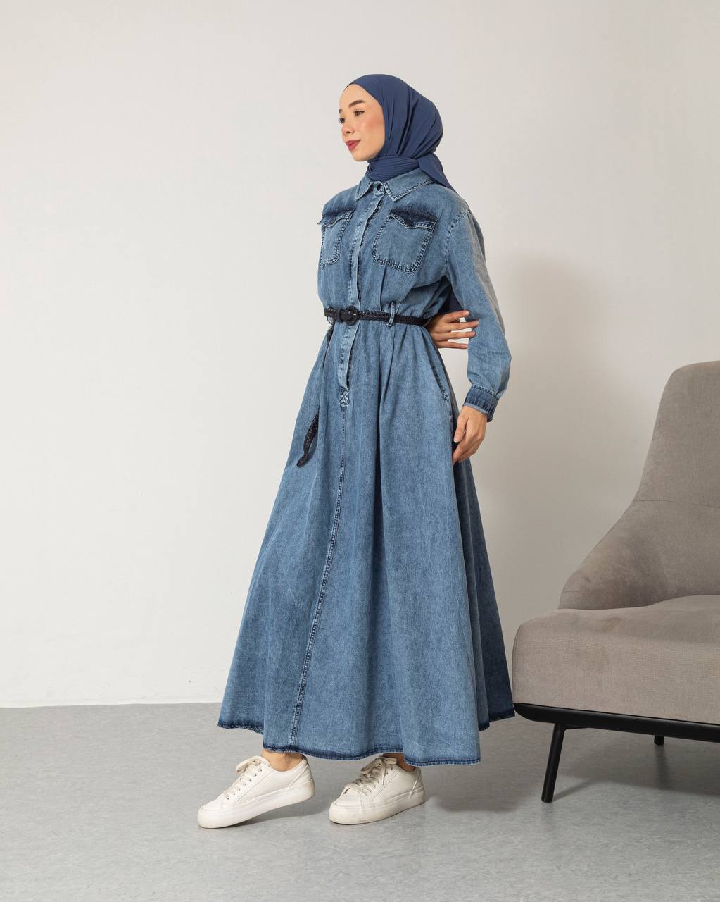 Robe Chemise Longue en Jean