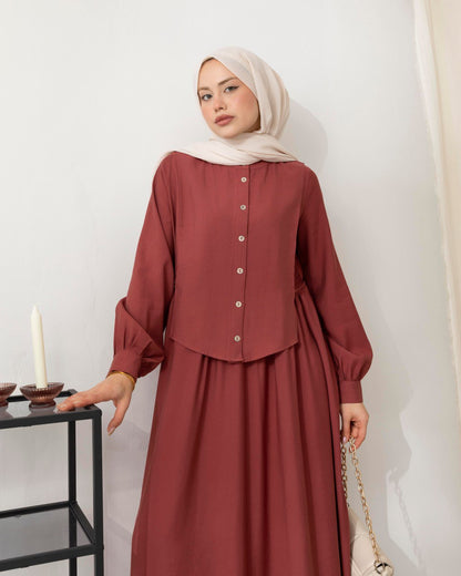 Robe 2 pièces en lin