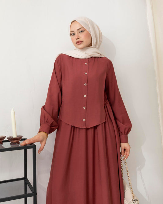 Robe 2 pièces en lin