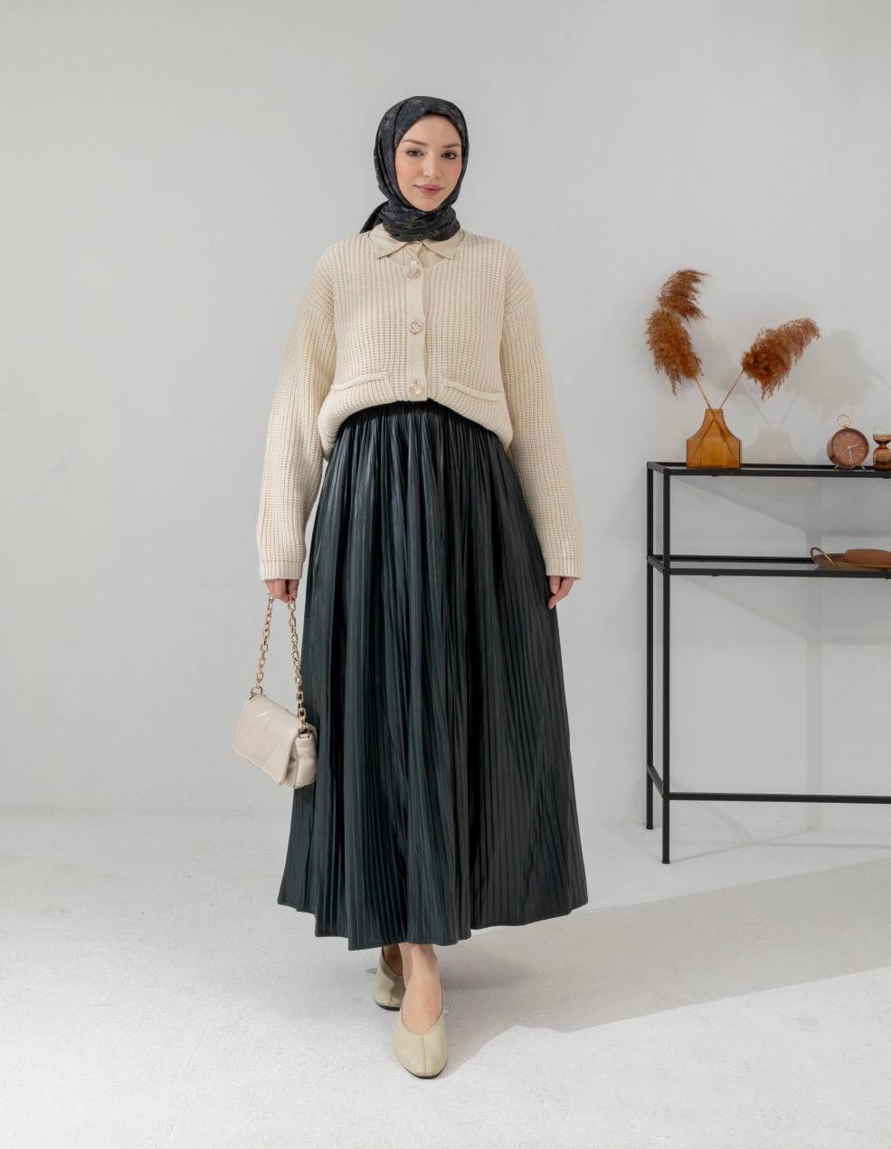 jupe en daim brillant