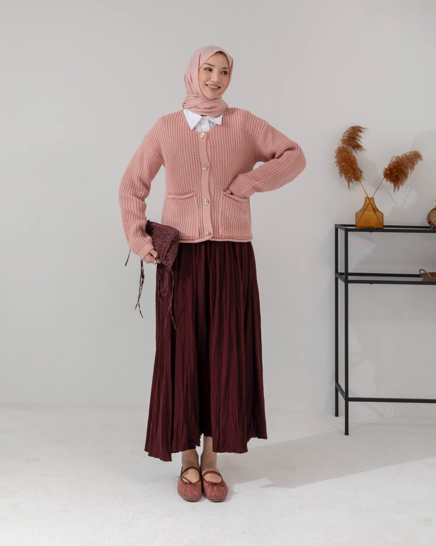 Cardigan chic à boutons dorés