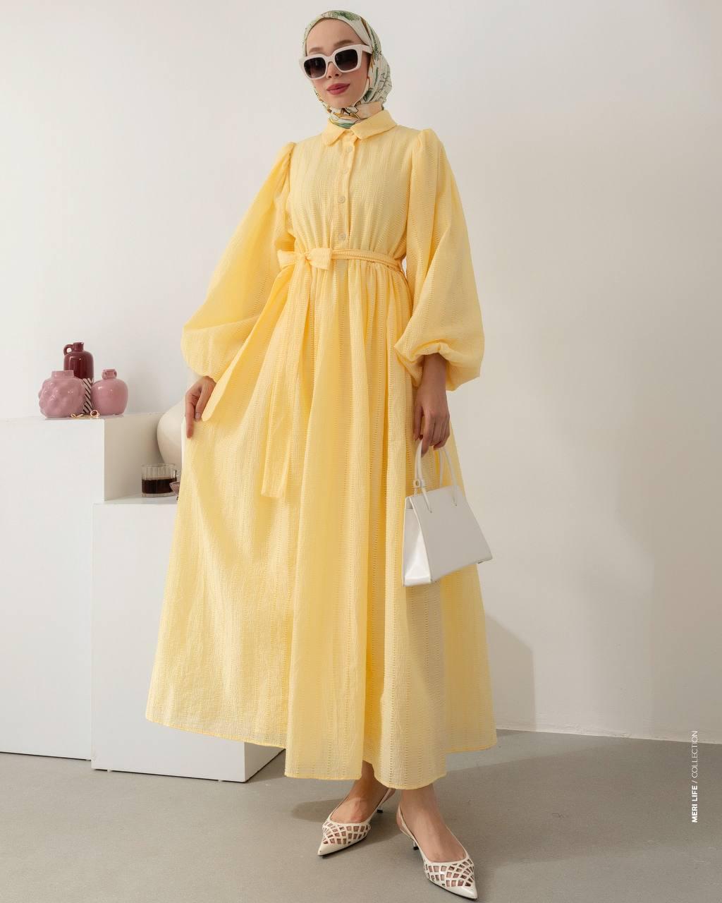 Robe Longue Asymétrique Ceinturée